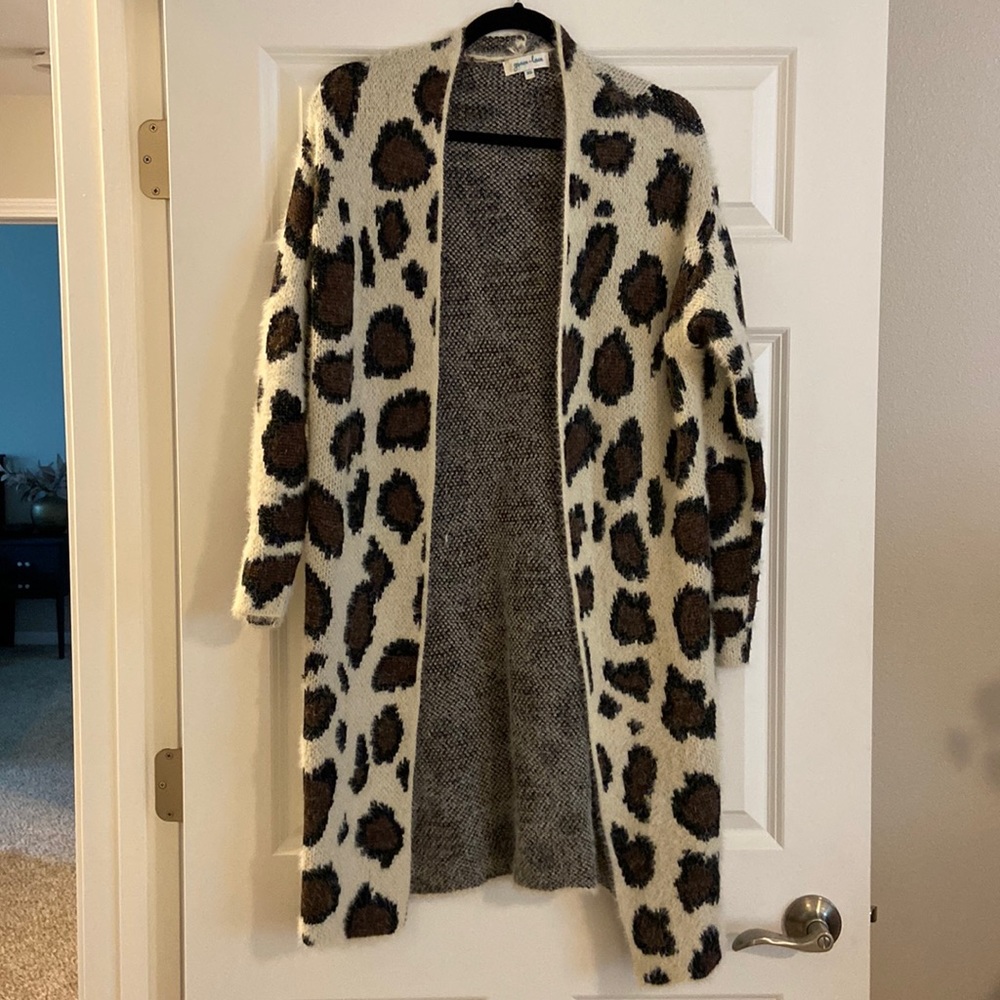 Grace and lace animal print sweater